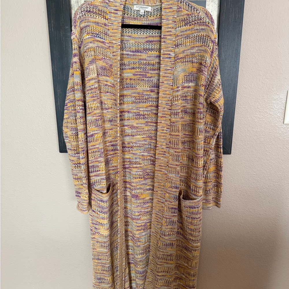Liverpool Purple and Yellow Knit Sweater Set 2 pc